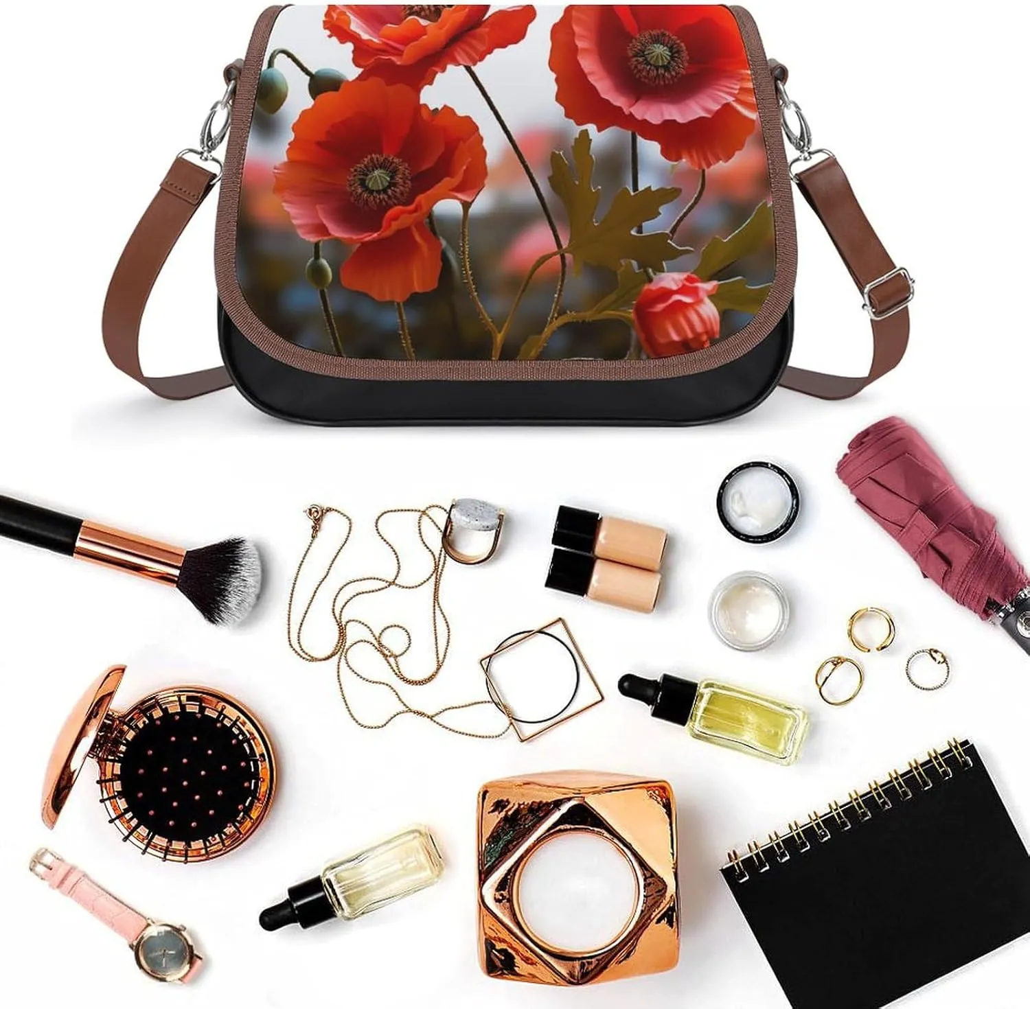 Owl Crossbody Bags for Women,PU Leather Tote Bag for Women,Shoulder Bag Purse for Work Shopping Travel