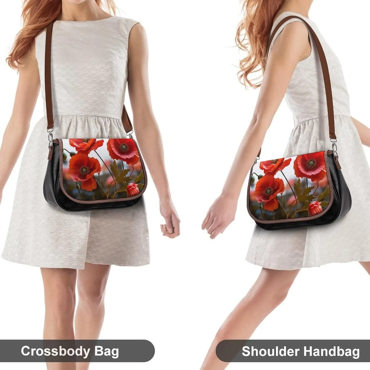 Owl Crossbody Bags for Women,PU Leather Tote Bag for Women,Shoulder Bag Purse for Work Shopping Travel