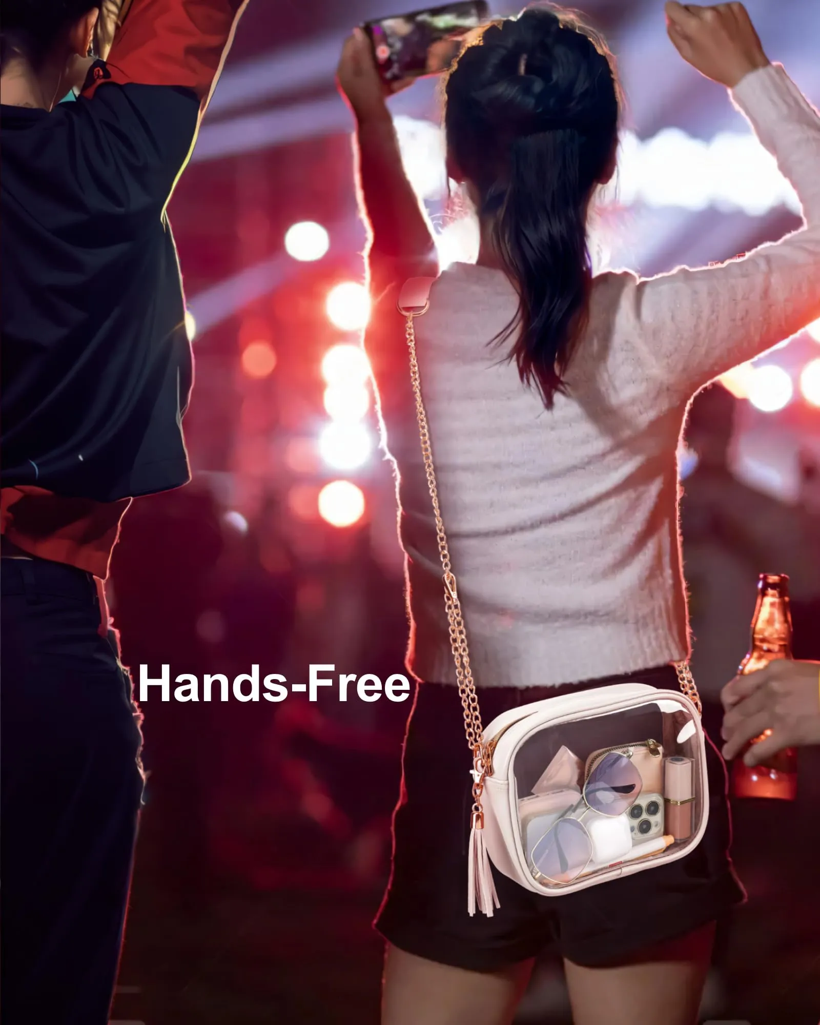 PACKISM Clear Bag for Stadium with Adjustable Strap