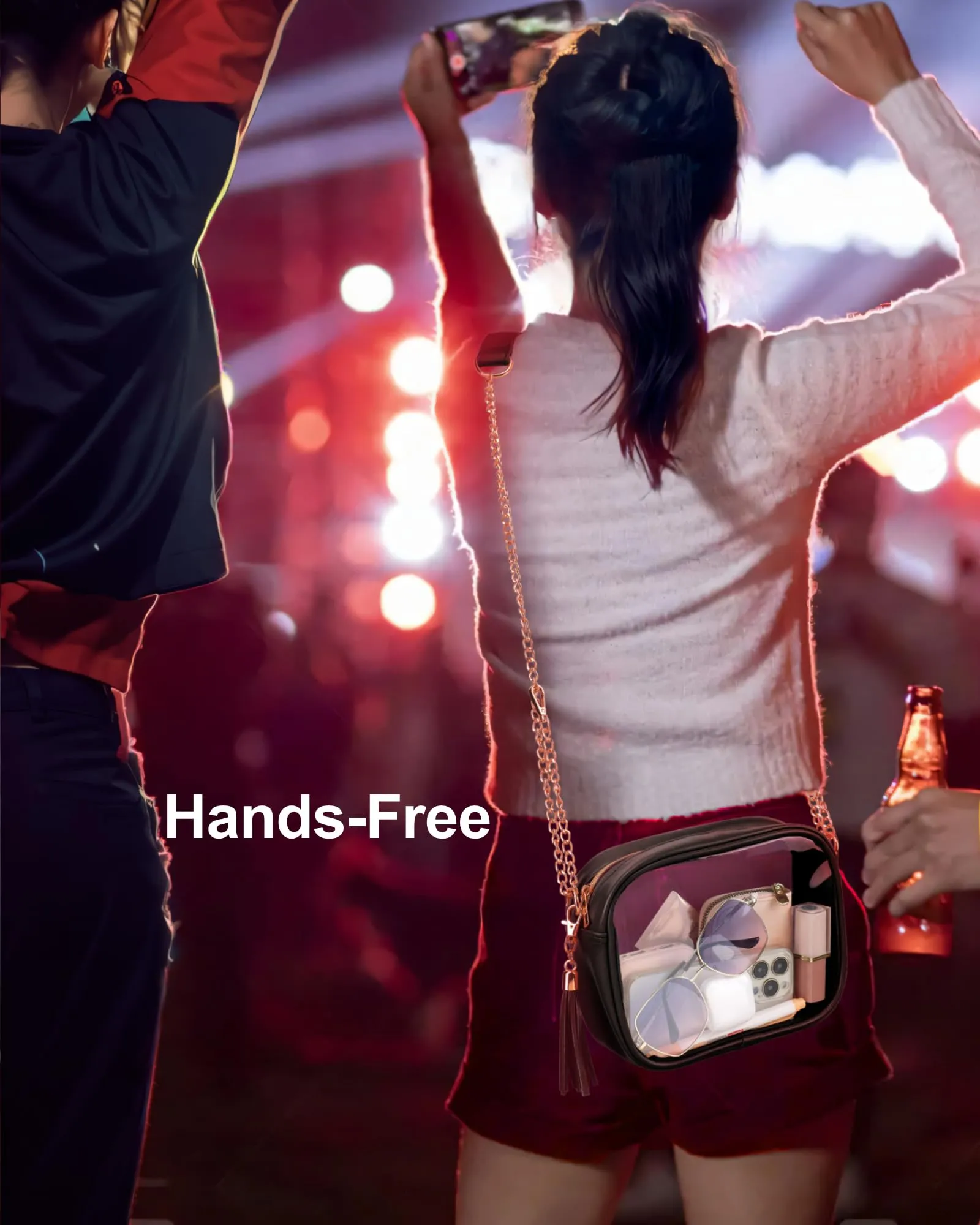 PACKISM Clear Bag for Stadium with Adjustable Strap