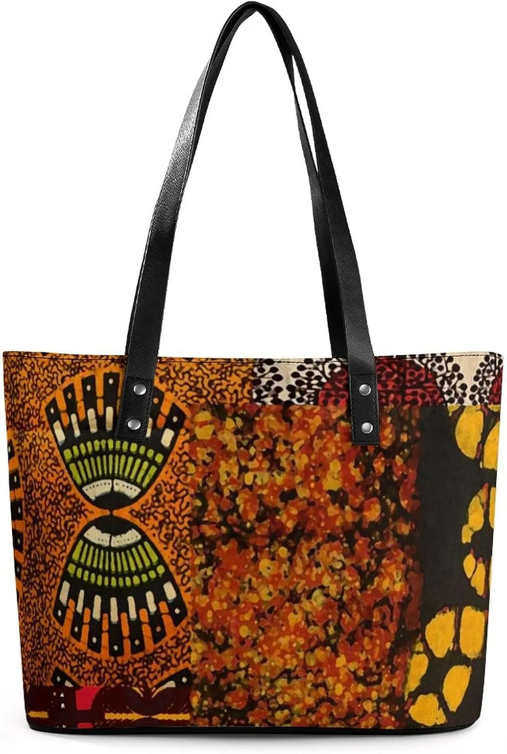 Paisley Purple Floral A Leather Handbag with Large Capacity And Portability