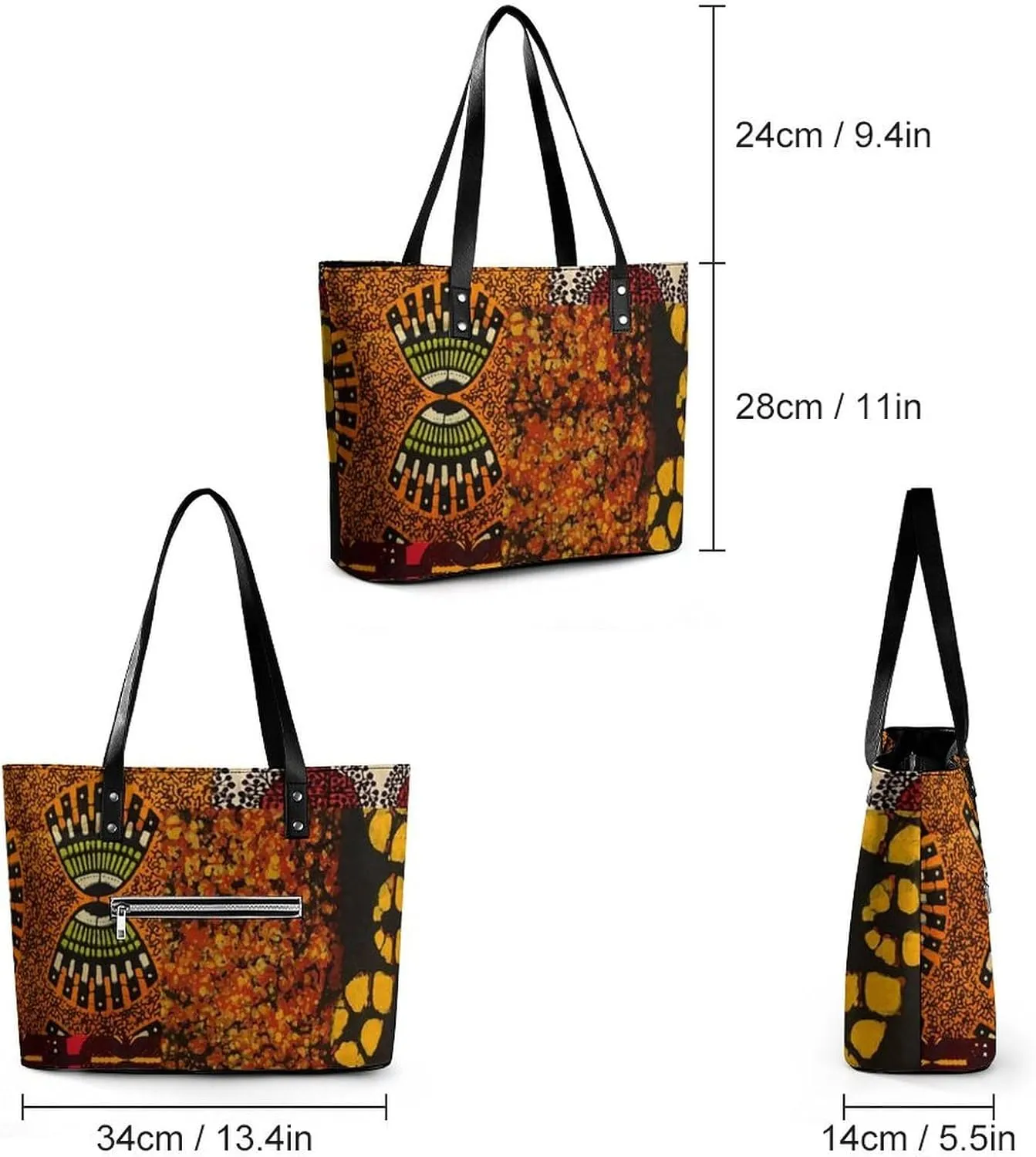 Paisley Purple Floral A Leather Handbag with Large Capacity And Portability