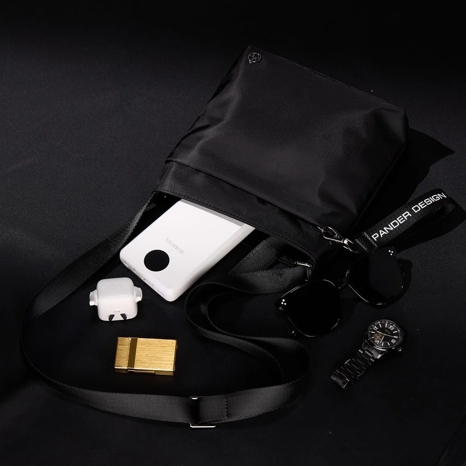 Pander Nylon Small Women's Crossbody Bag Purse with Adjustable Shoulder Strap, Perfect Travel Accessory for Any Women.