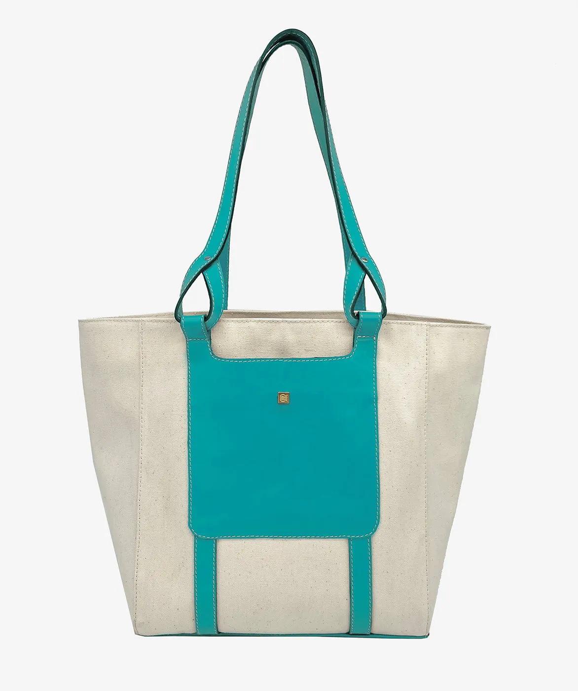Patmos Bag | Fabric and Leather Tote