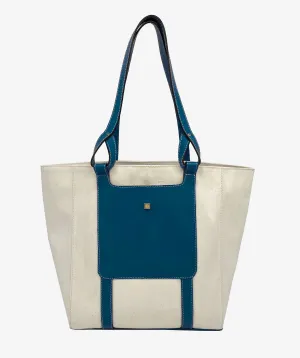 Patmos Bag | Fabric and Leather Tote