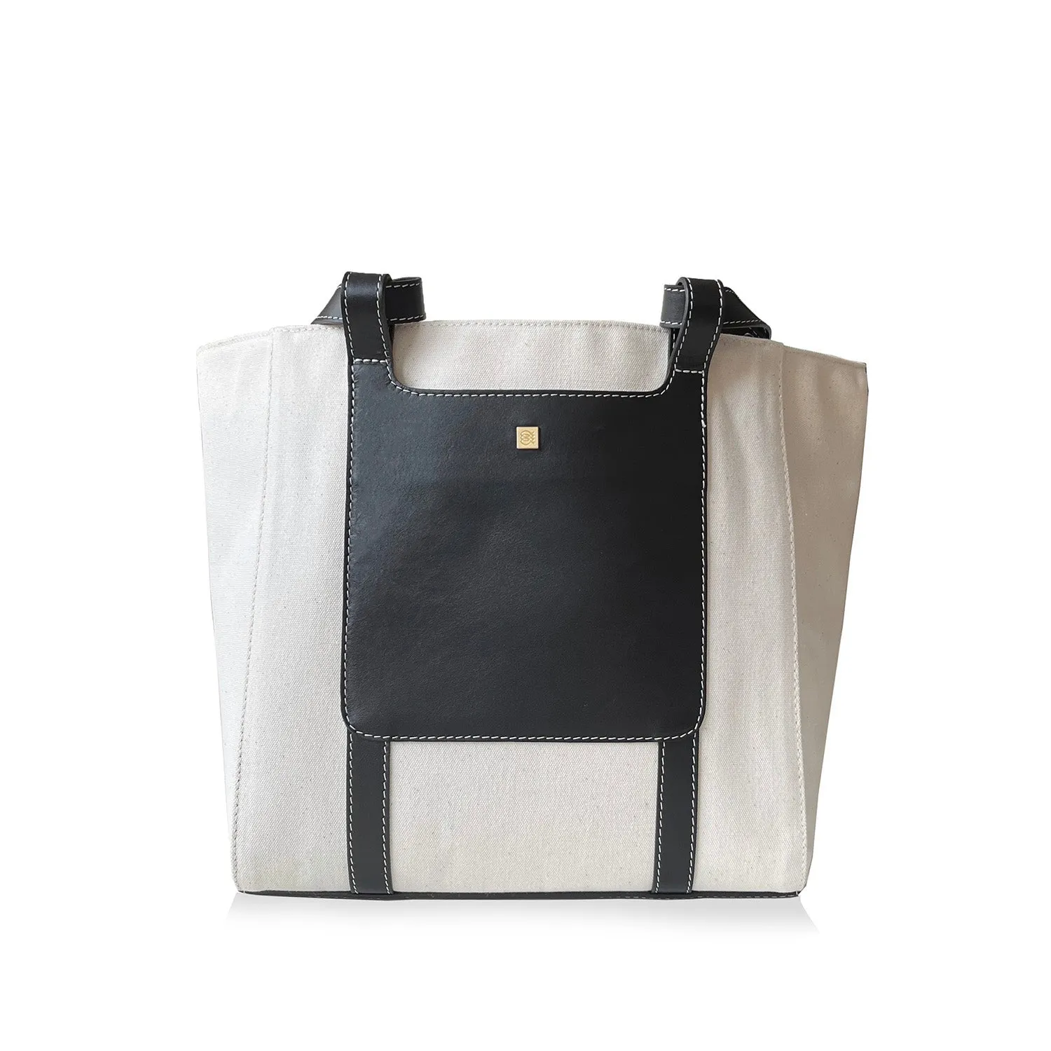 Patmos Bag | Fabric and Leather Tote