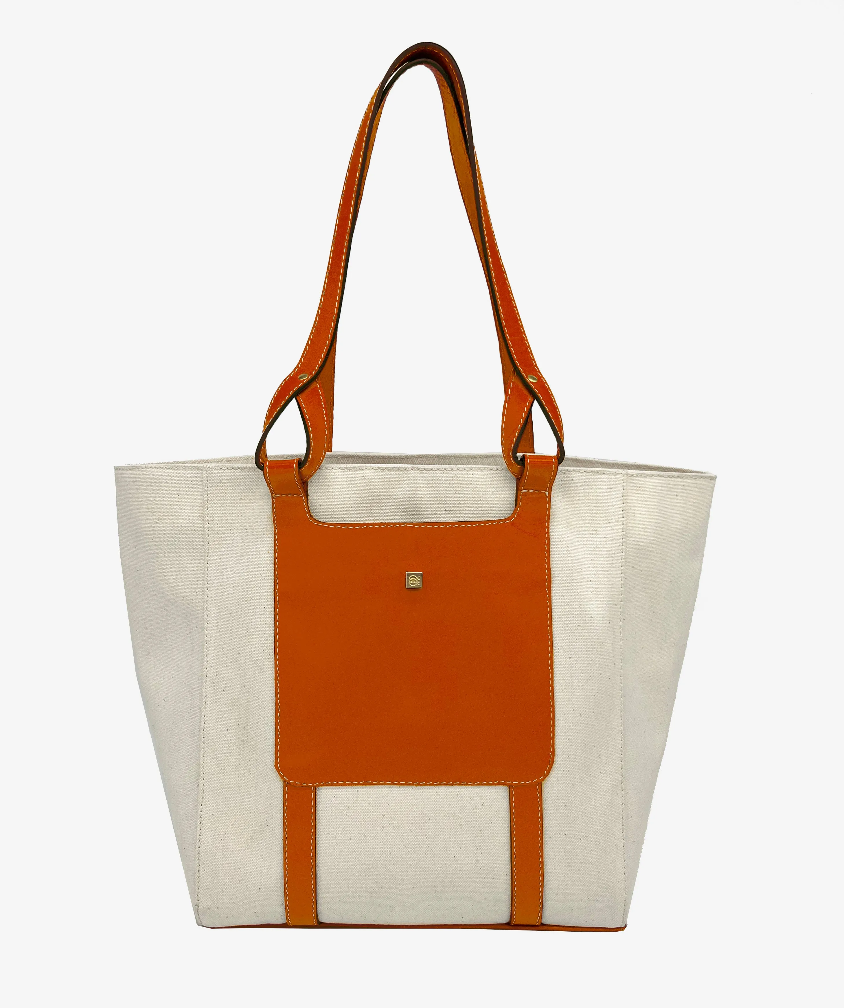 Patmos Bag | Fabric and Leather Tote