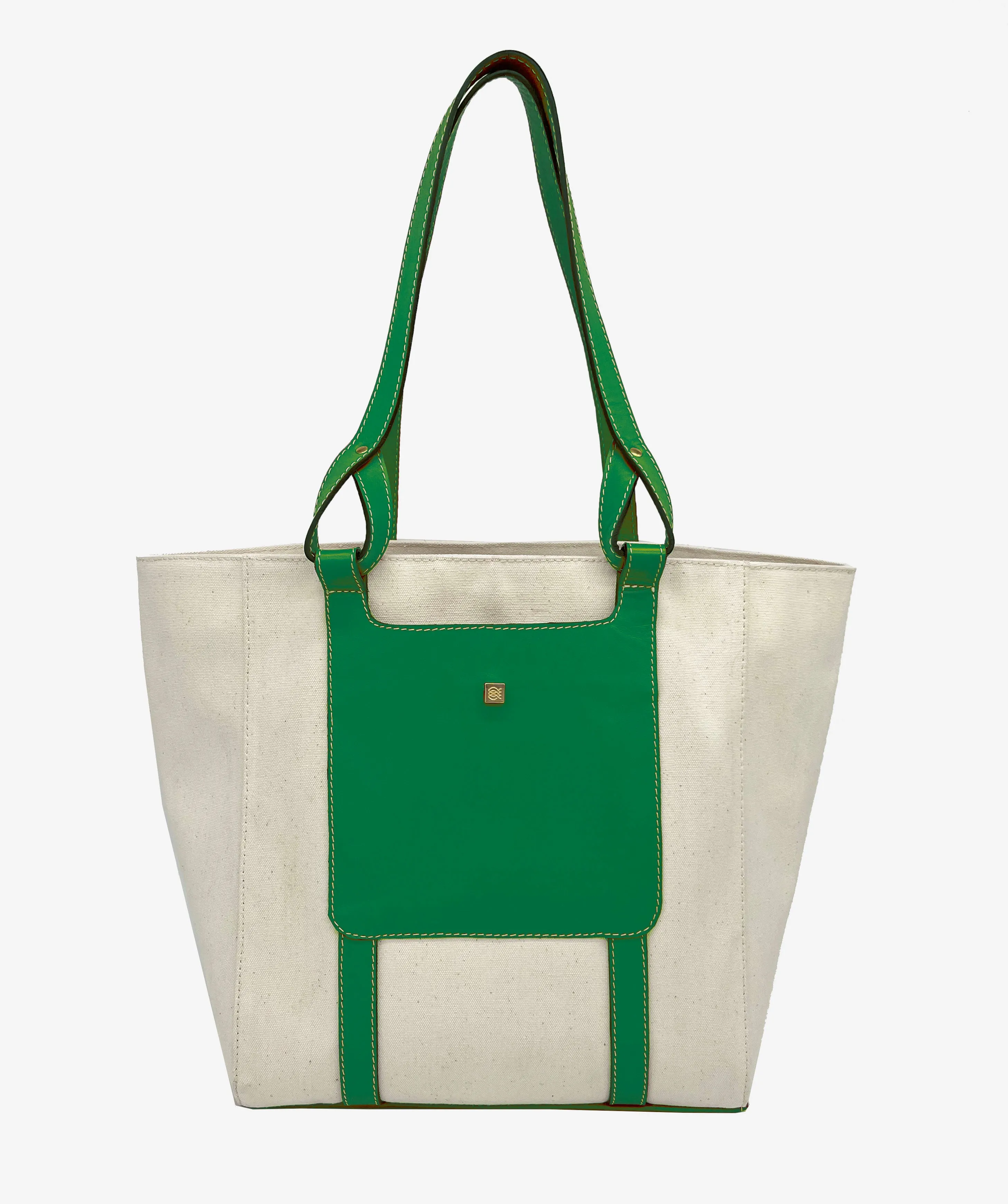 Patmos Bag | Fabric and Leather Tote