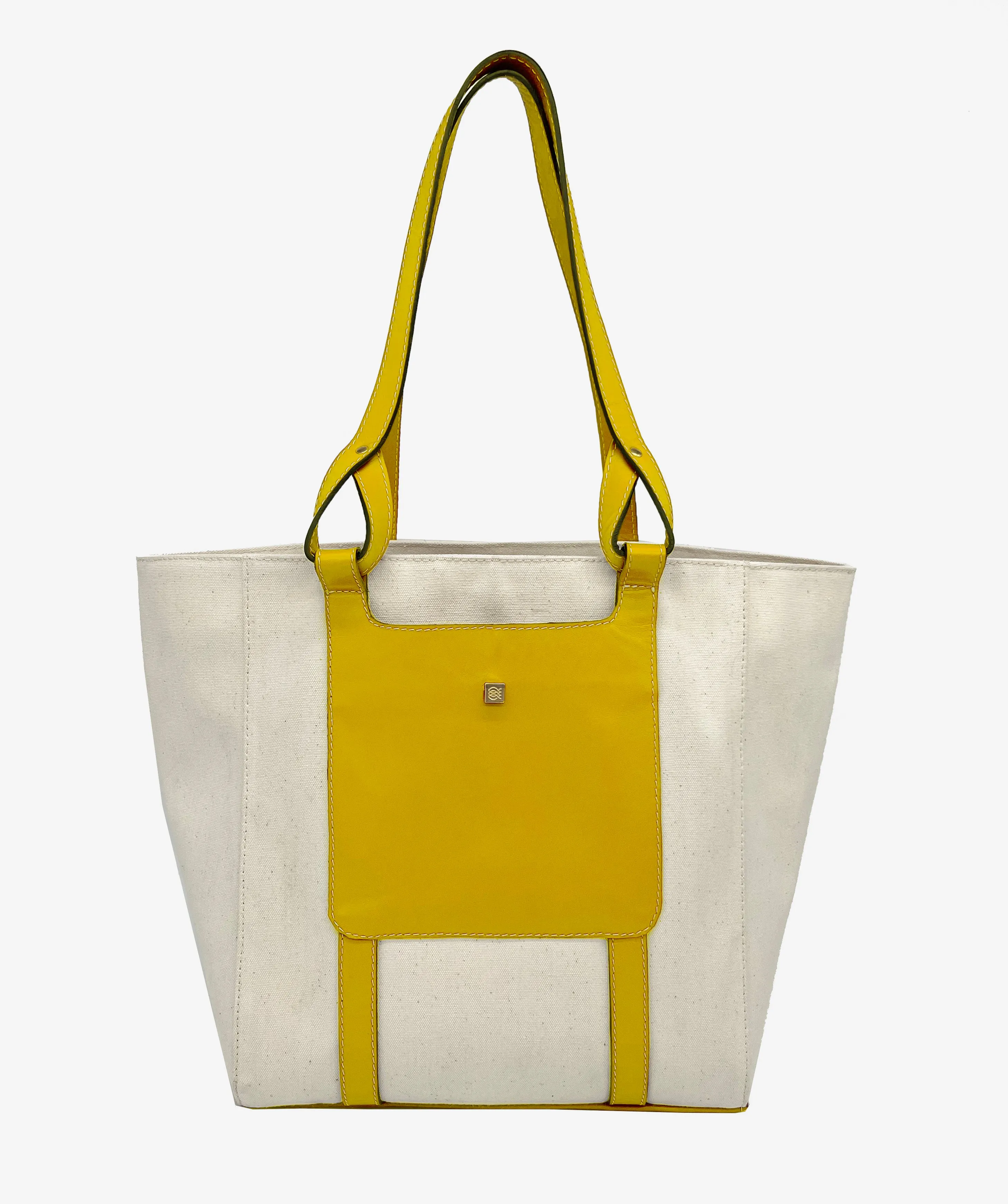 Patmos Bag | Fabric and Leather Tote