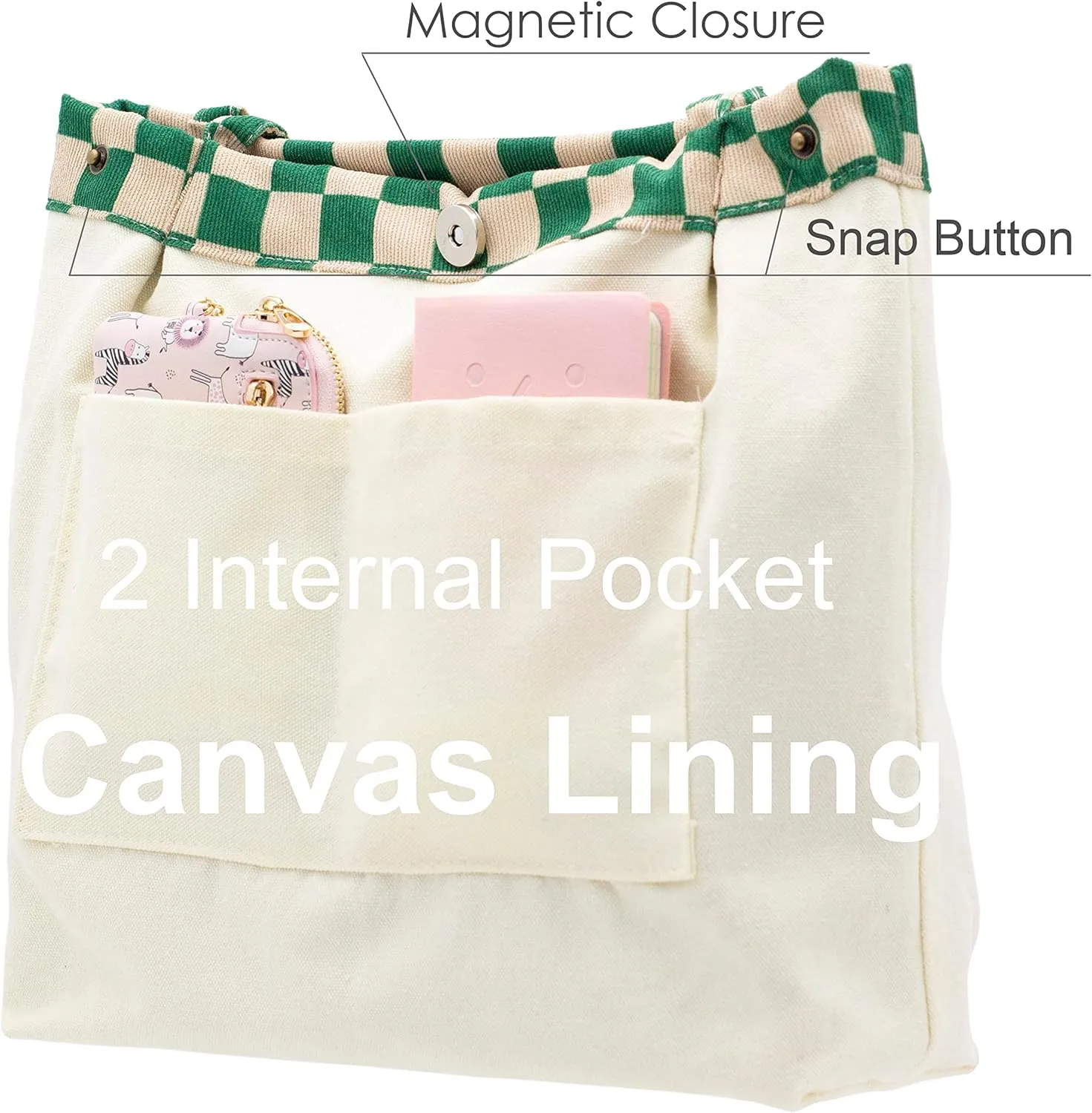 PAZIMIIK Corduroy Tote Bags for Women Travel Reusable Grocery Shopping Shoulder Go-to Everyday Bag for Work