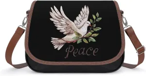 Peace Dove of Peace Crossbody Bags for Women Leather Tote Bag Handbag Purse for Work Travel