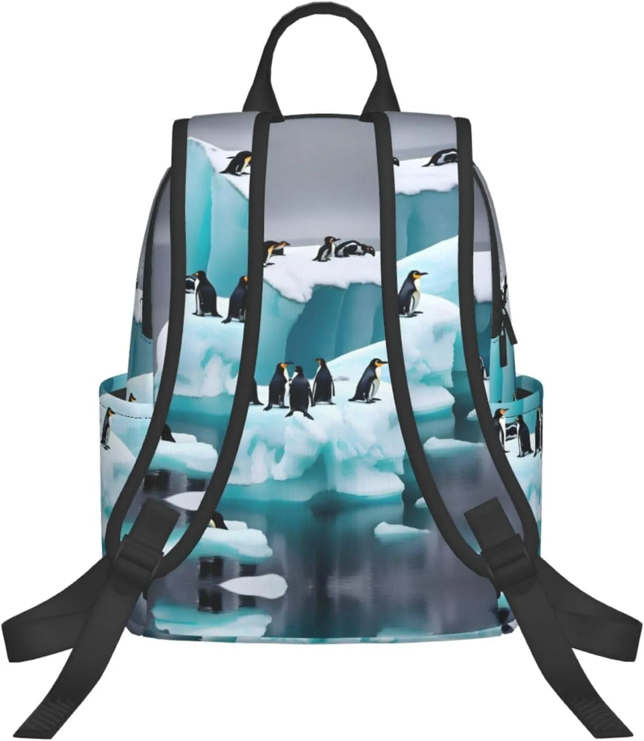 Penguins On The Iceberg Print Lightweight Backpack, Travel Bookbag College Bag,Laptop Backpack For Men Women