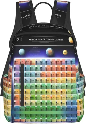 Periodic Table Of Elements Print Laptop Backpack For Women Men Casual Daypack Bookbag For Work Business Outdoor Travel