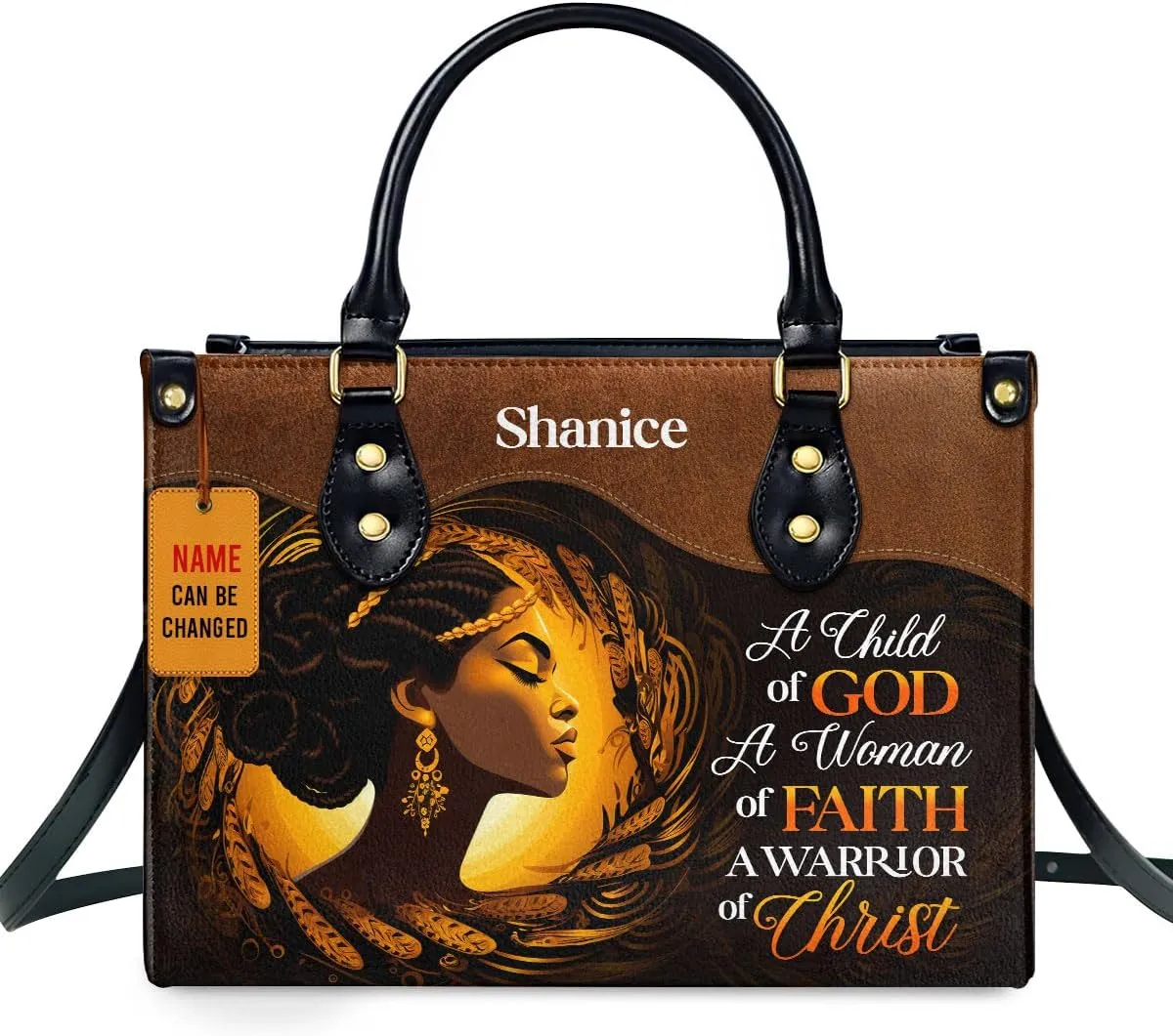 Personalized Leather Handbag For Black African