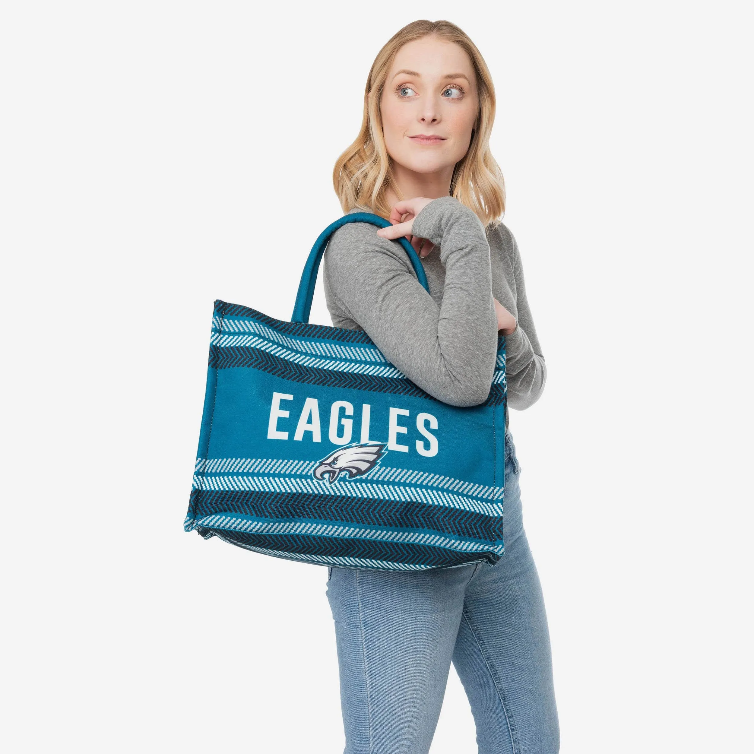Philadelphia Eagles Stitch Pattern Canvas Tote Bag