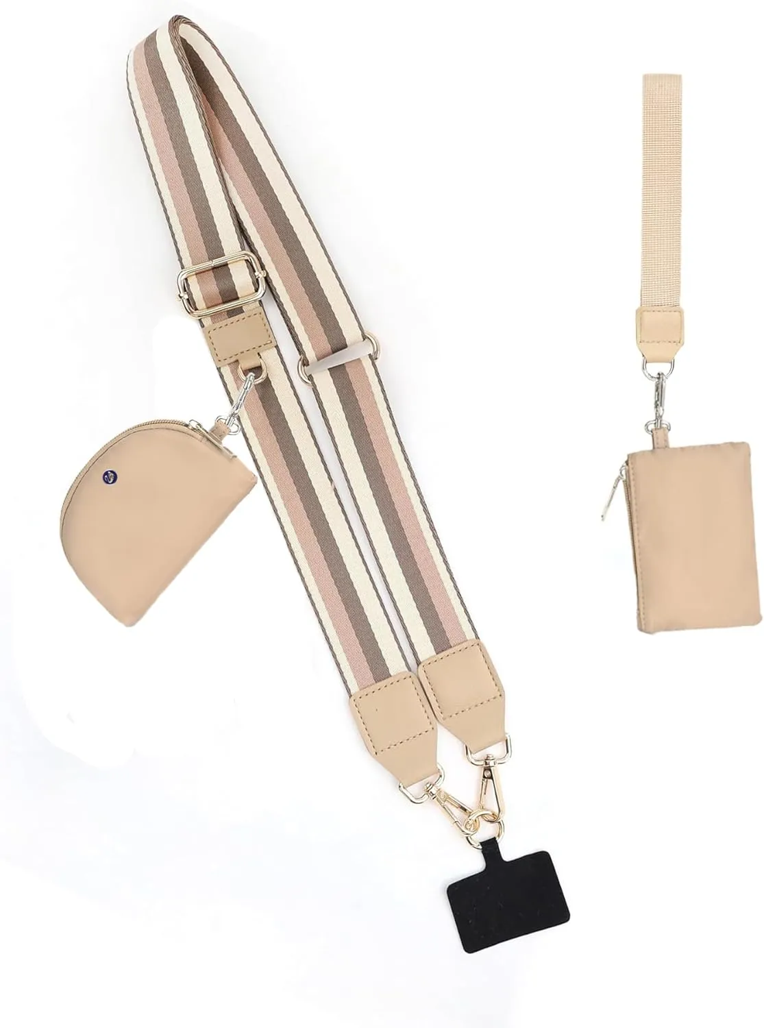 phone strap with wallet crossbody,cell phone lanyards for women with Pouch,Adjustable phone crossbody strap