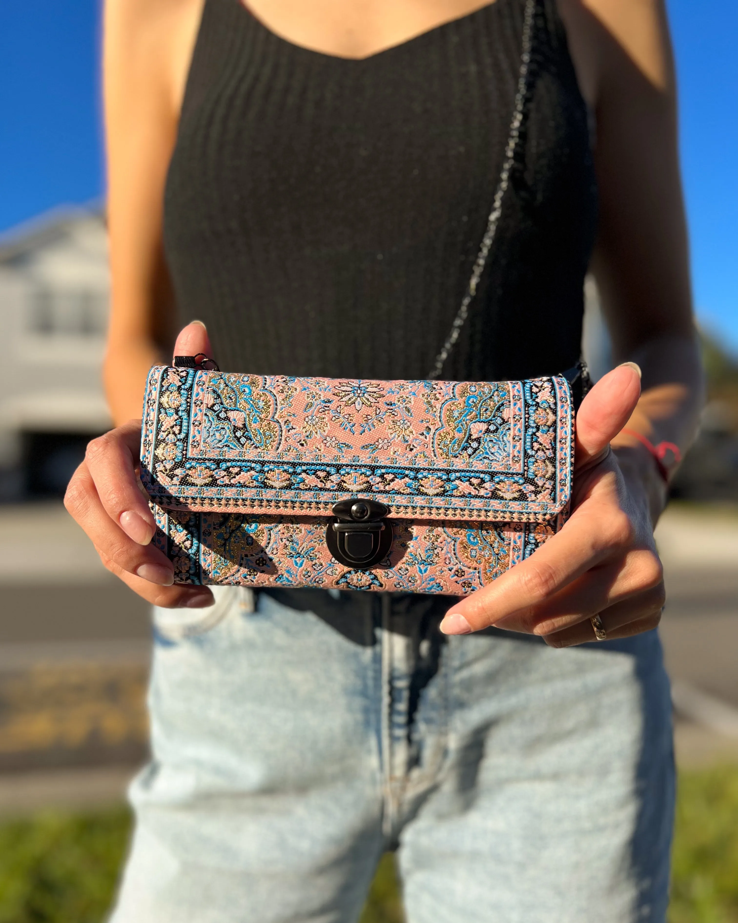 Pink Crossbody Bag, Small Shoulder Bag for Women