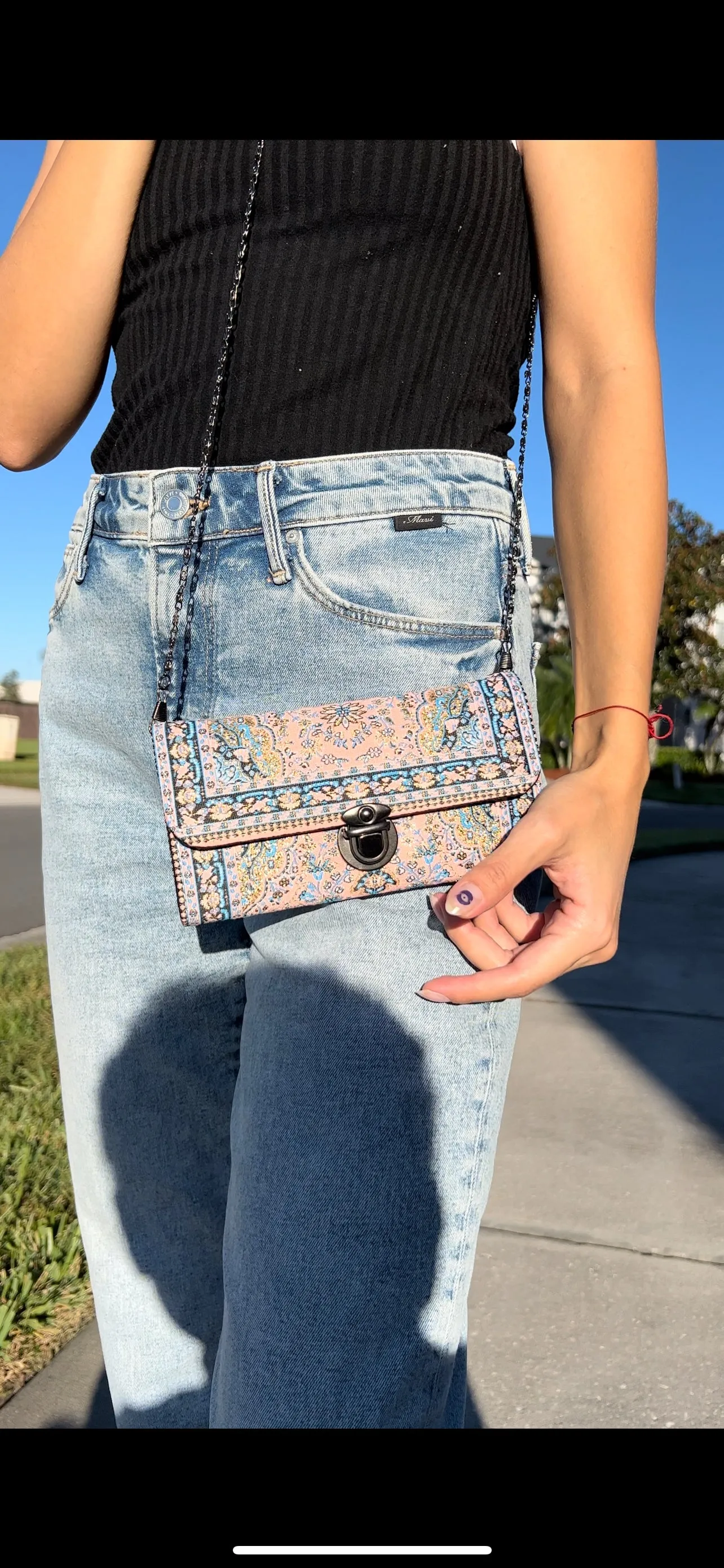 Pink Crossbody Bag, Small Shoulder Bag for Women