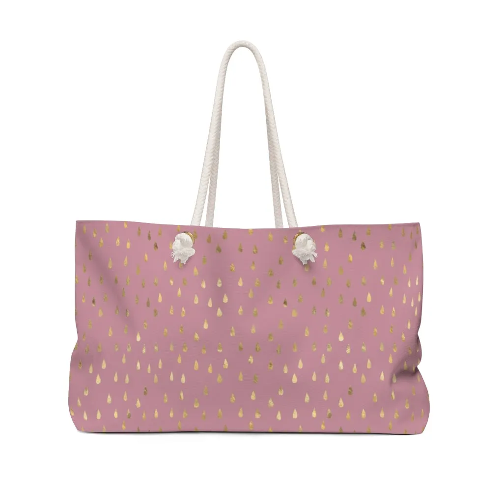 Pink Raindrops Weekender Bag