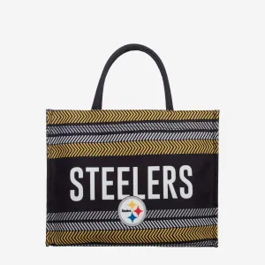 Pittsburgh Steelers Stitch Pattern Canvas Tote Bag