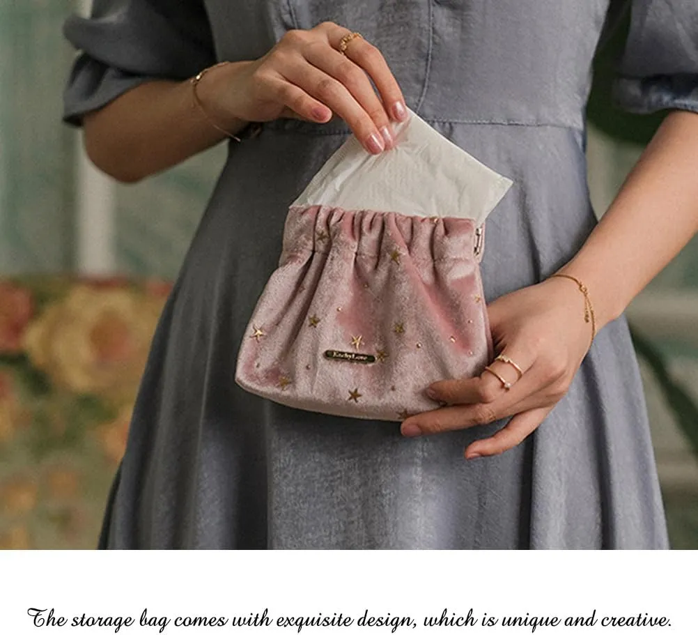 POPETPOP Cosmetic Bag Mini Lipstick Mini Purse Women’s Purses Portable Makeup Bag Money Purses Womans Purses Drawstring Purse Womens Wallet Travel Coin Purse Large Fabric Storage Bag Simple