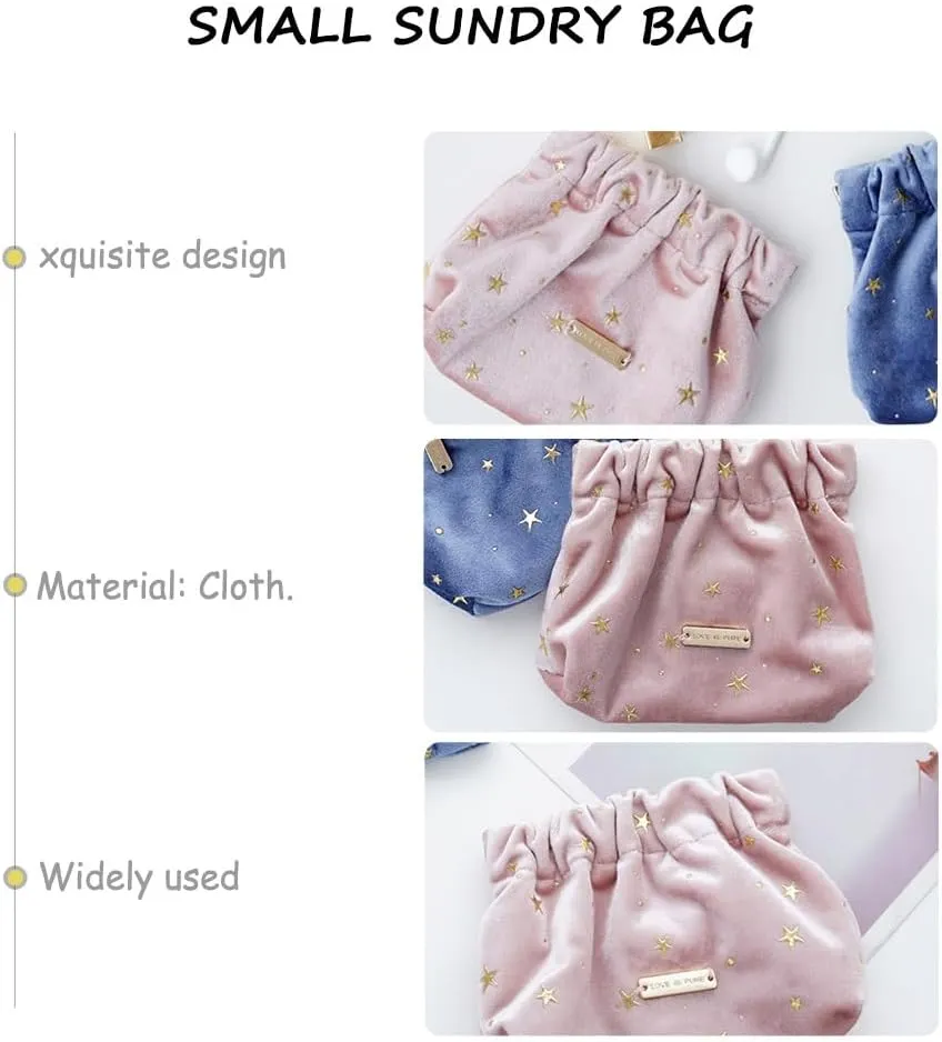 POPETPOP Cosmetic Bag Mini Lipstick Mini Purse Women’s Purses Portable Makeup Bag Money Purses Womans Purses Drawstring Purse Womens Wallet Travel Coin Purse Large Fabric Storage Bag Simple