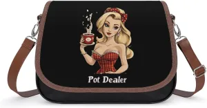 Pot Dealer Crossbody Bags for Women Leather Tote Bag Handbag Purse for Work Travel