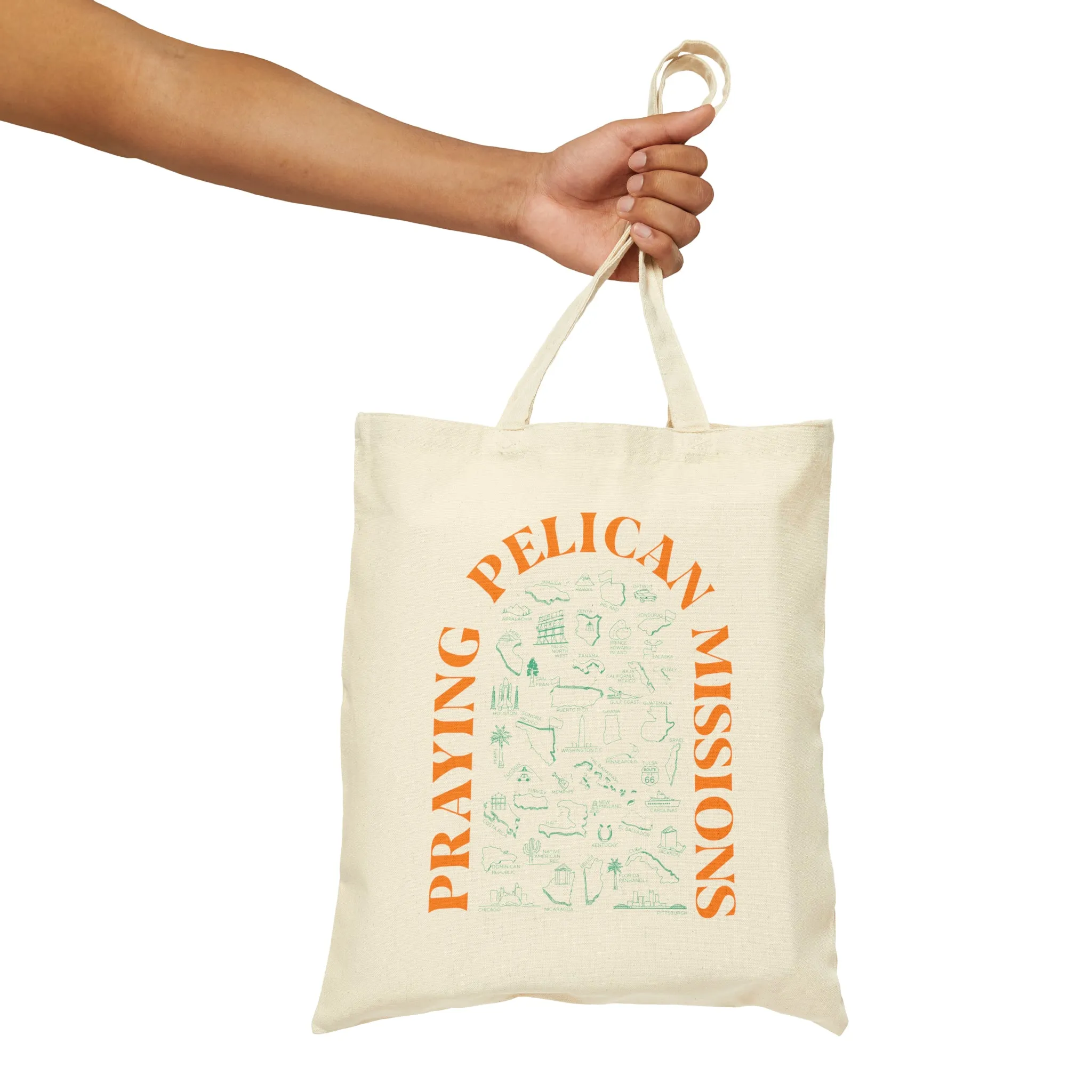 Praying Pelican Missions Icon Canvas Tote Bag