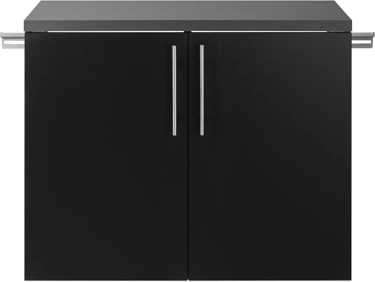 Prepac HangUps 2-Door Wall Mounted Garage Base Storage Cabinet, Work Table Storage Organizer Cabinet, 30" W x 24" H x 16" D, Black