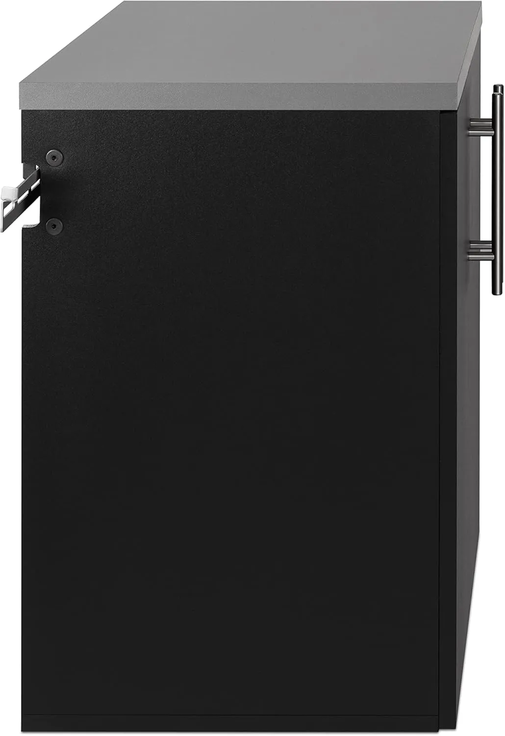Prepac HangUps 2-Door Wall Mounted Garage Base Storage Cabinet, Work Table Storage Organizer Cabinet, 30" W x 24" H x 16" D, Black