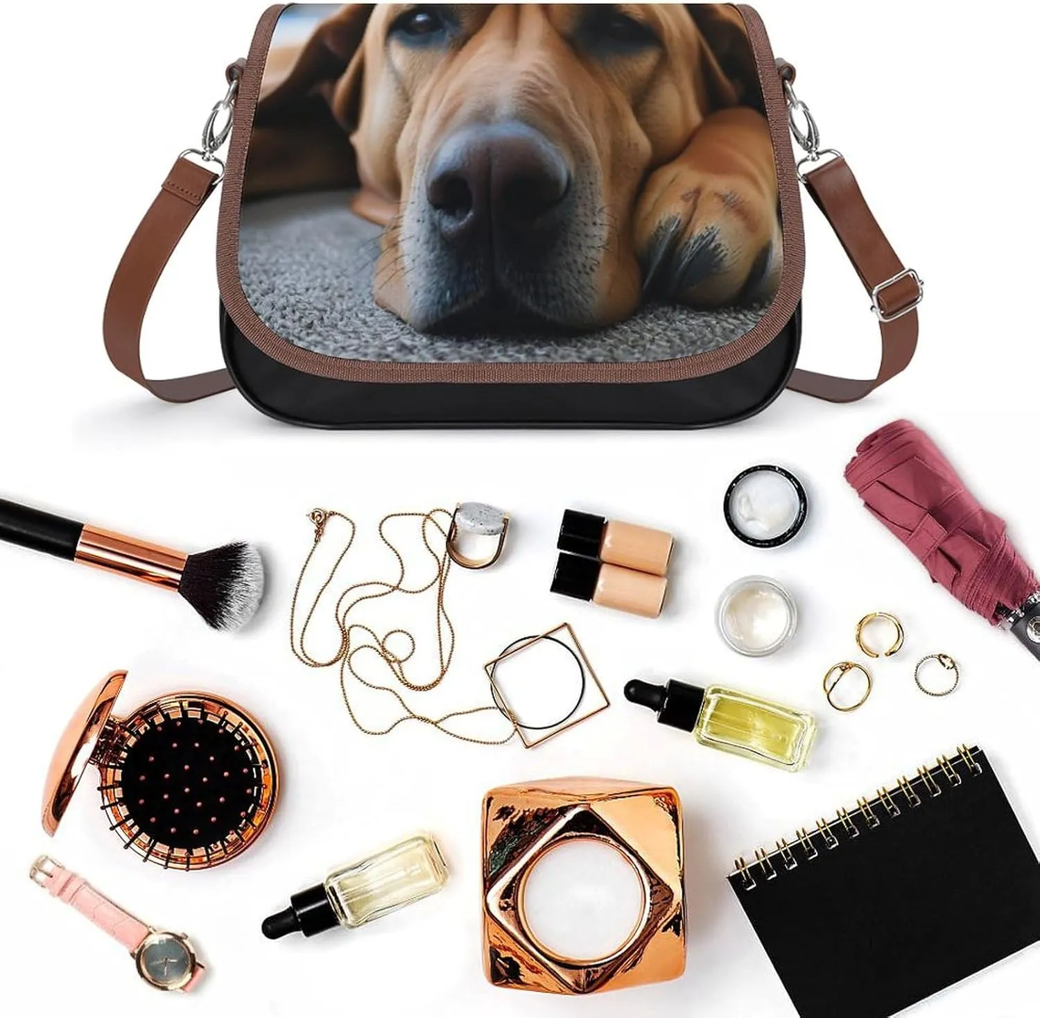 PU Leather Small Crossbody Bag, Waterproof Shoulder Bag Travel Cellphone Purse Handbag