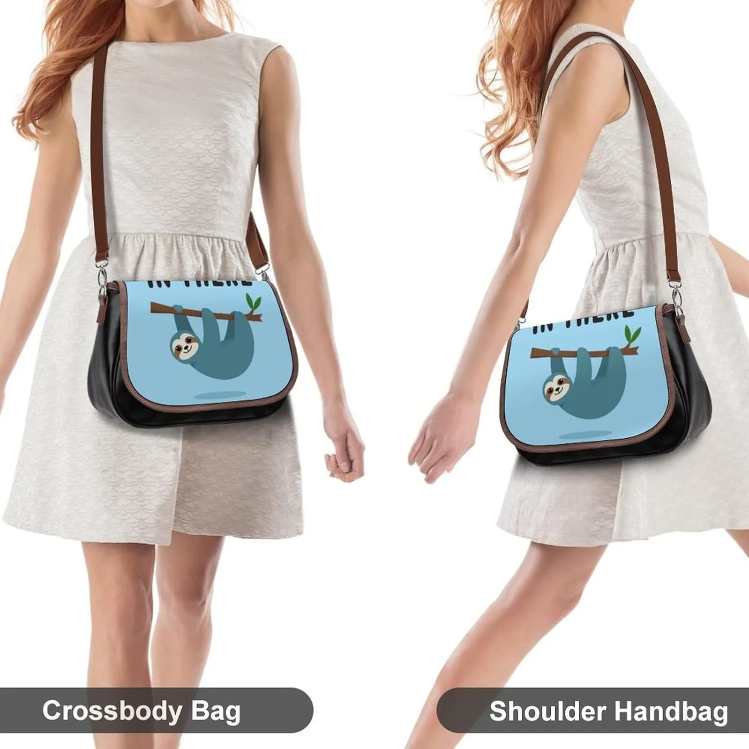 PU Leather Small Crossbody Bag, Waterproof Shoulder Bag Travel Cellphone Purse Handbag