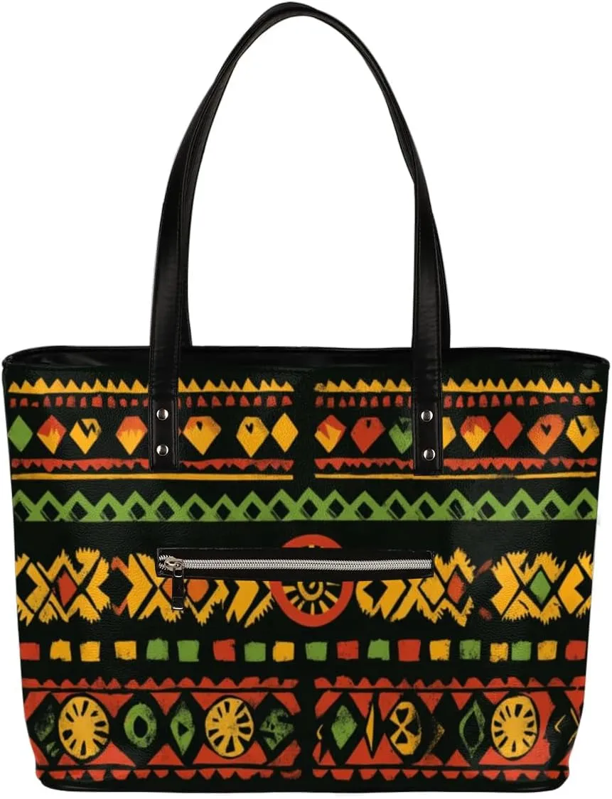 PU Leather Tote Bag for Women - Large Purses Handbags Top Handle Ladies Shoulder Bag with Zipper for Work Travel