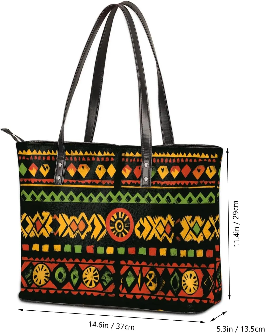 PU Leather Tote Bag for Women - Large Purses Handbags Top Handle Ladies Shoulder Bag with Zipper for Work Travel