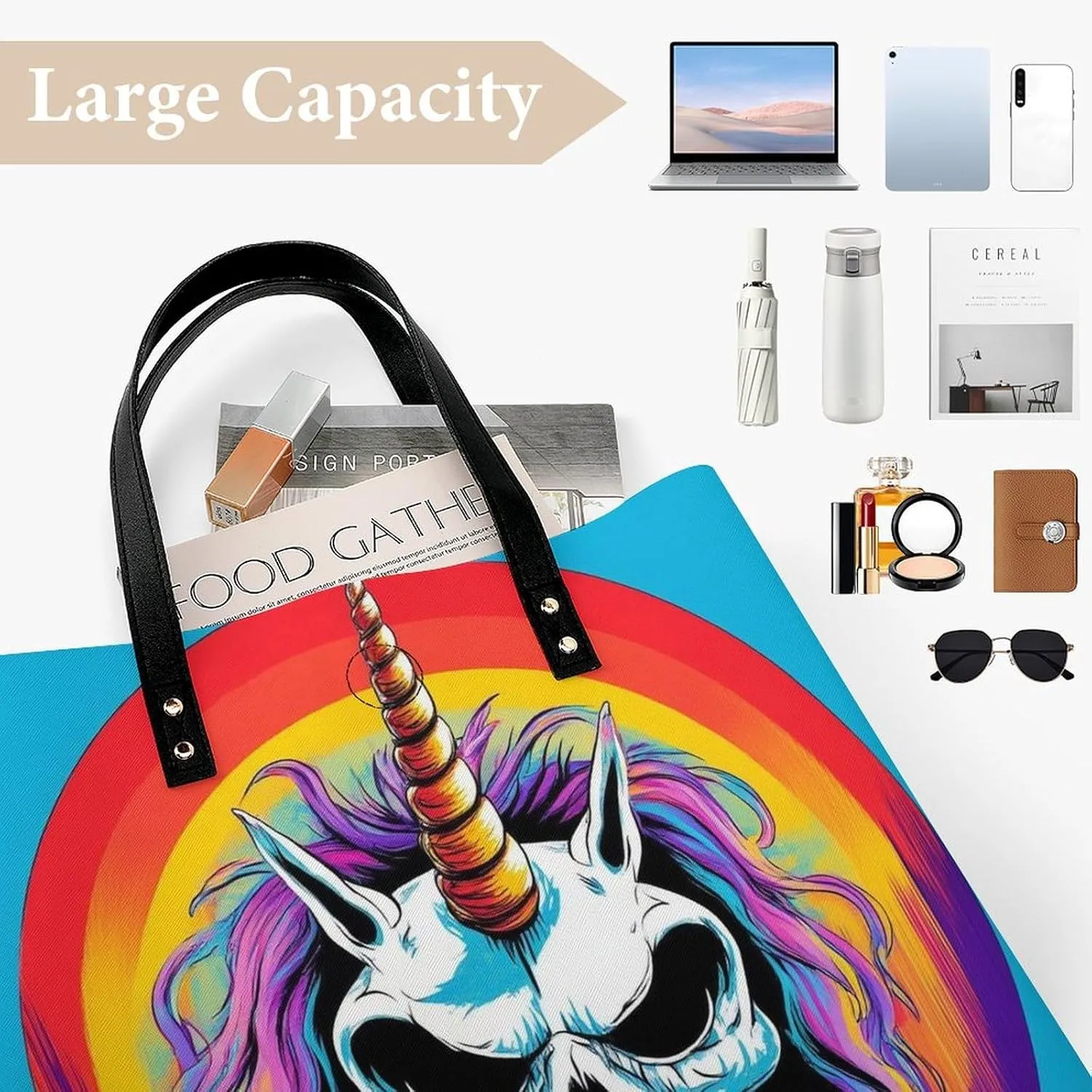 Pu Leather Tote Bag for Women Work Shoulder Bags Purses Handbags