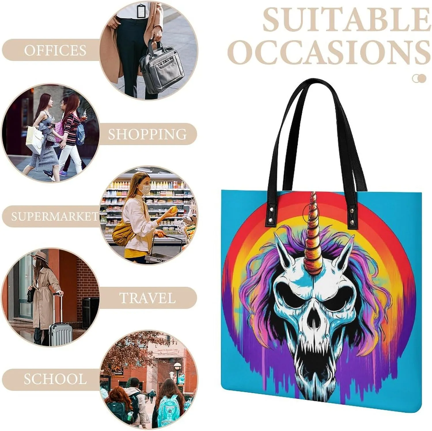 Pu Leather Tote Bag for Women Work Shoulder Bags Purses Handbags