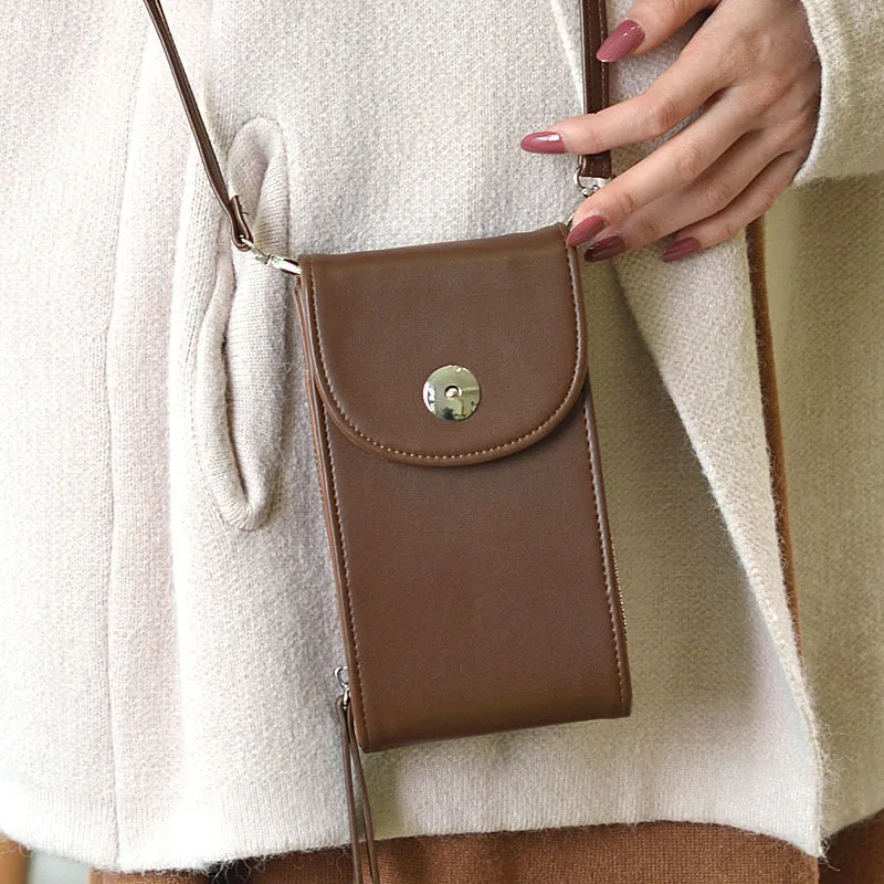 PU Leather Women's Cell Phone Cross-body Bag - Suitable for Small Cell Phone