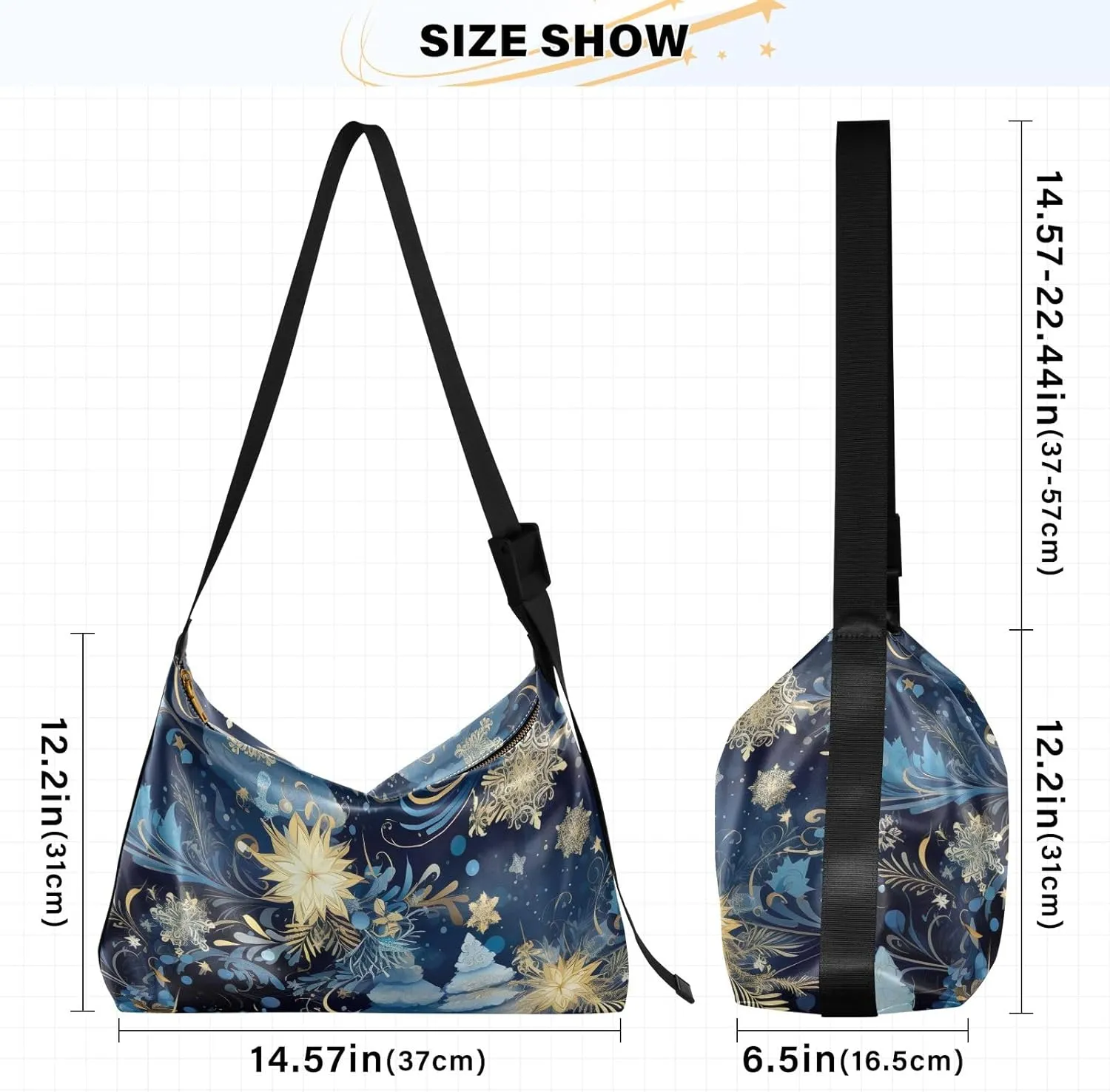 Purple Angrey Sea Animal Shoulder Bag for Women Man PU Leather Crossbody Bag with Adjustable Strap