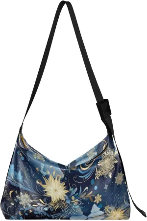Purple Angrey Sea Animal Shoulder Bag for Women Man PU Leather Crossbody Bag with Adjustable Strap