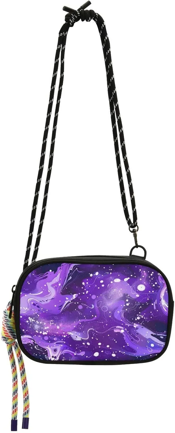 Purple Universe Womens Purses Crossbody for Men Trendy with Adjustable Strap Women's Shoulder Handbags Go shopping bolso para mujer