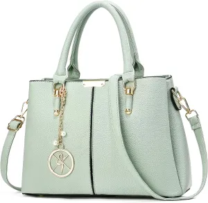 Purse and Handbags for Women, 3 Zip Compartments Tote Bag Designer Shoulder Purse Top Handle Satchel Bags