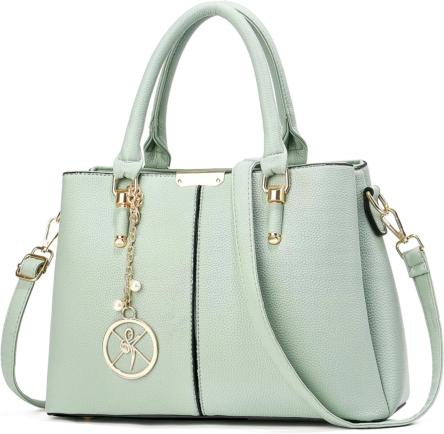 Purse and Handbags for Women, 3 Zip Compartments Tote Bag Designer Shoulder Purse Top Handle Satchel Bags