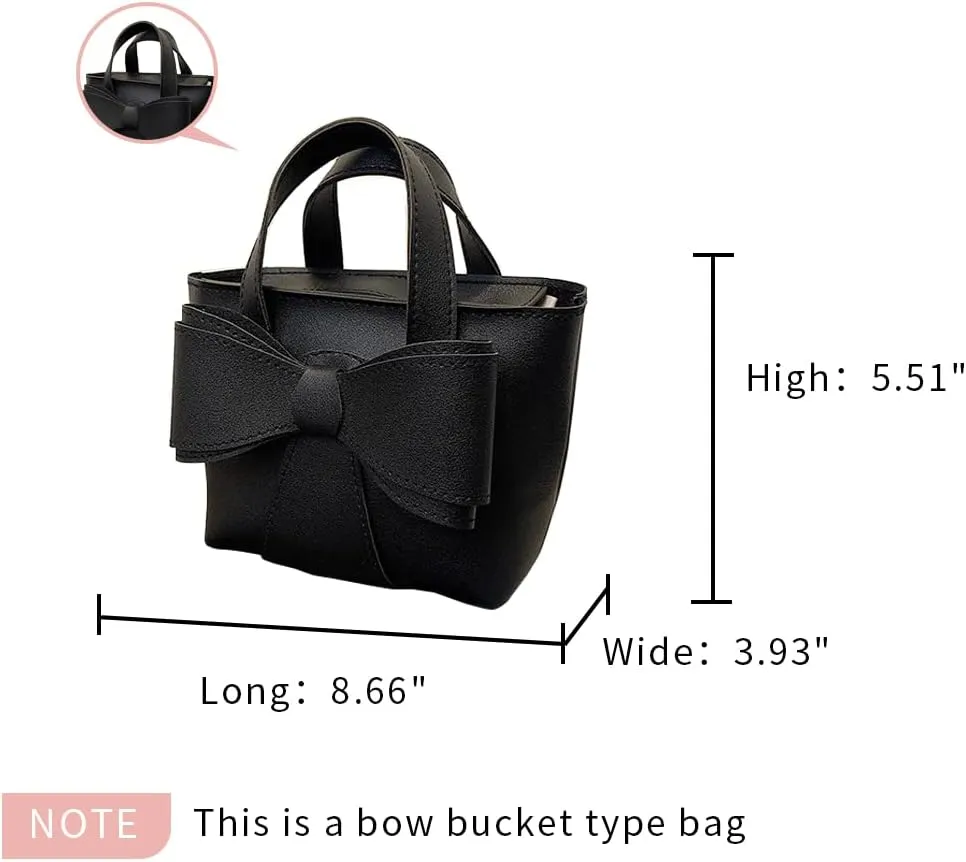 Purses for Women, Bowknot Handbag Shoulder Bag for Women Top-handle Totes Satchel