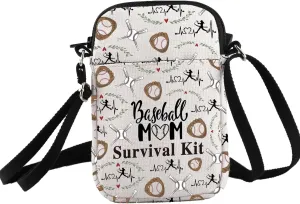 PXTIDY Baseball Mom Proud Mom Life Baseball Crossbody Bag Softball Mom Gift