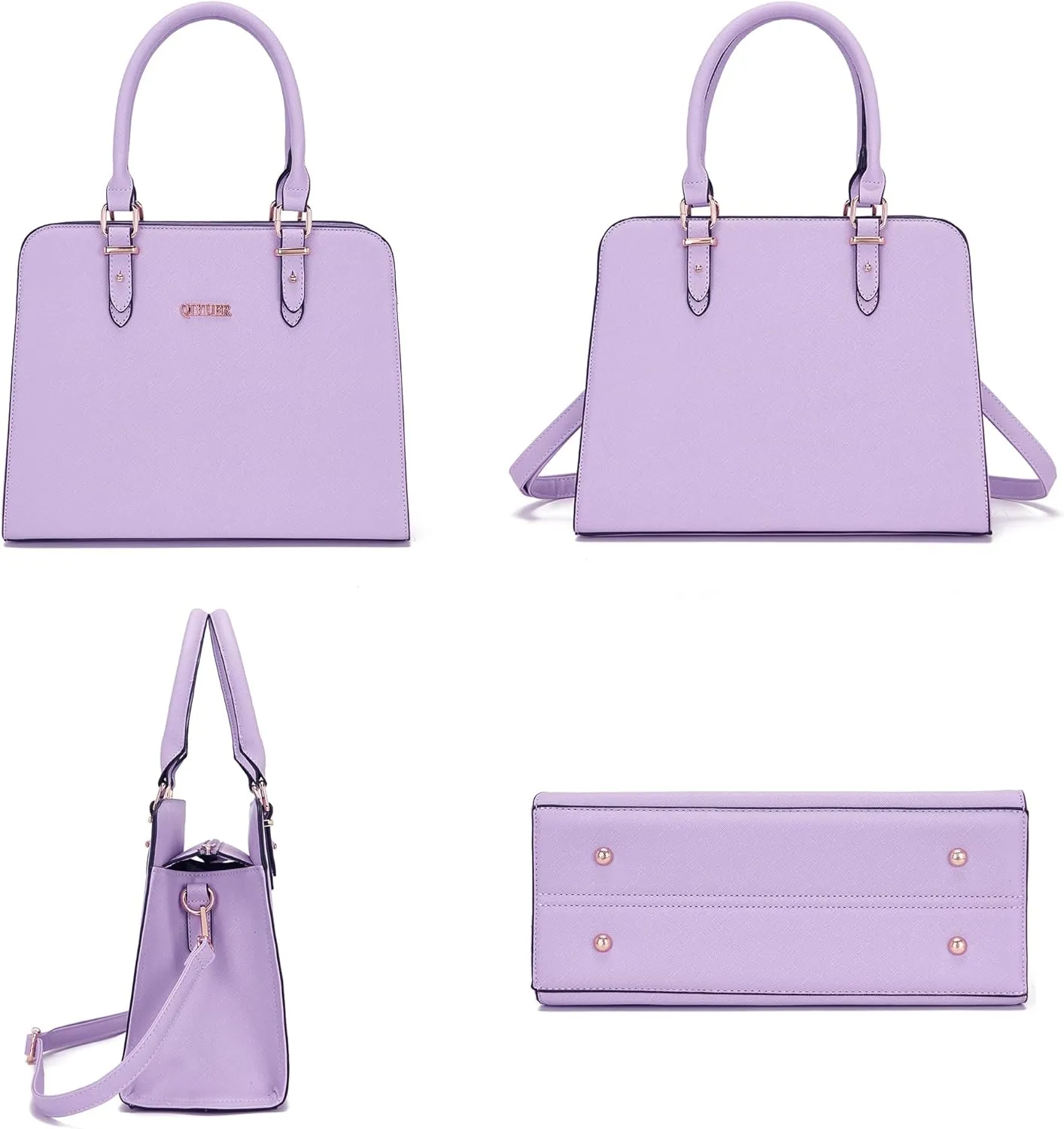 Qiyuer Satchel Purses For Women Top Handle Bag Purse And Wallet Set Work Tote Bags 2pcs