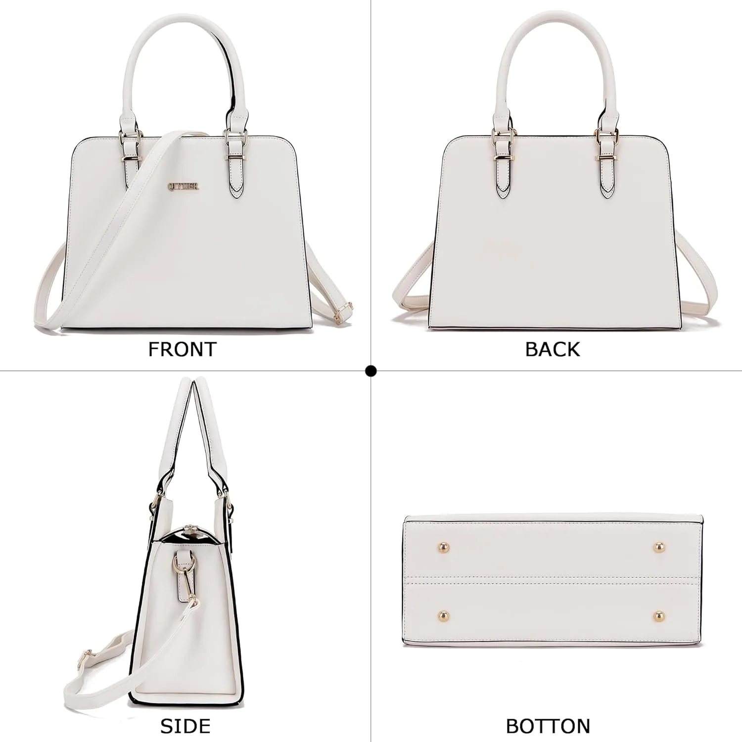 Qiyuer Satchel Purses For Women Top Handle Bag Purse And Wallet Set Work Tote Bags 2pcs