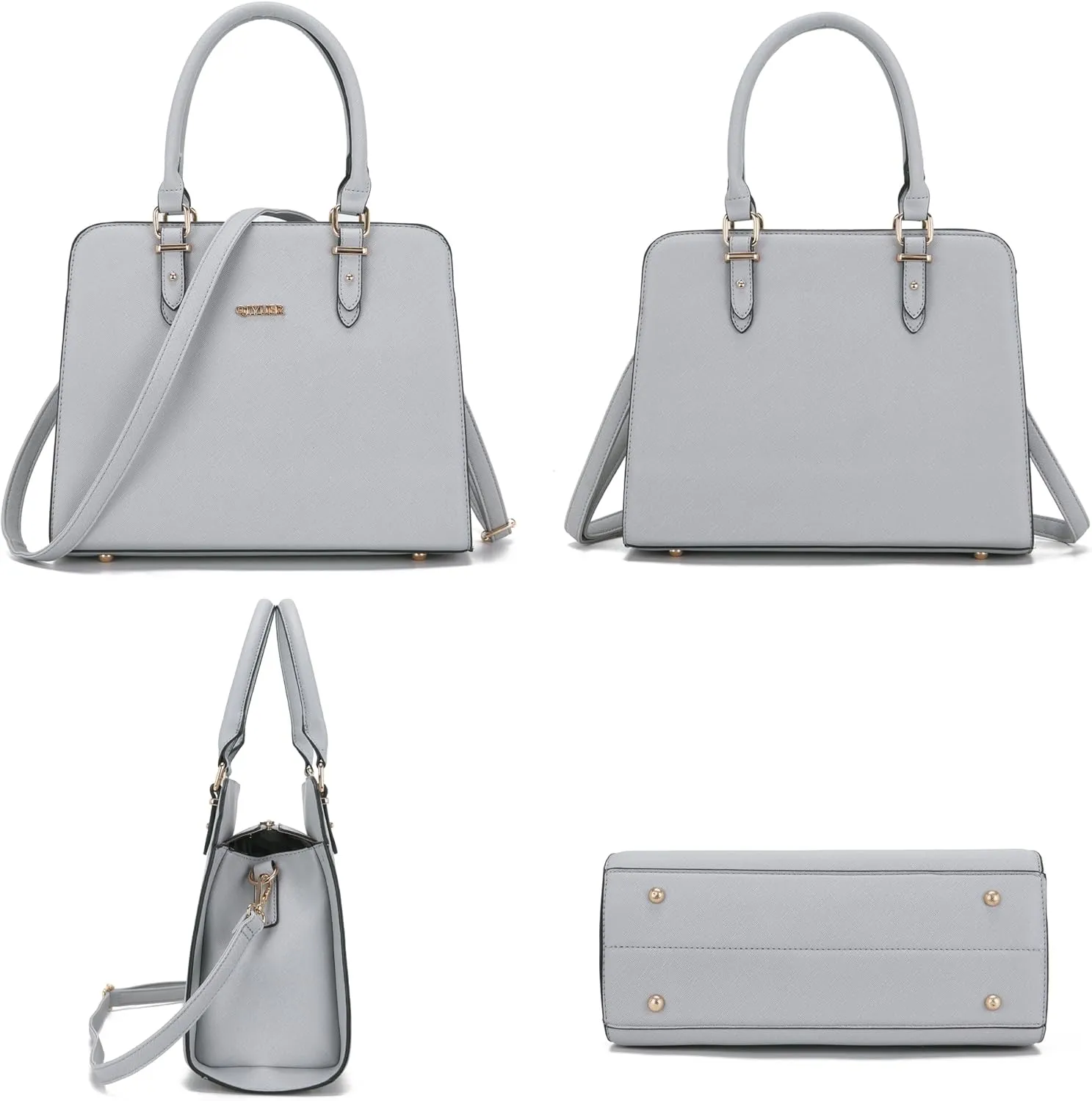 Qiyuer Satchel Purses For Women Top Handle Bag Purse And Wallet Set Work Tote Bags 2pcs