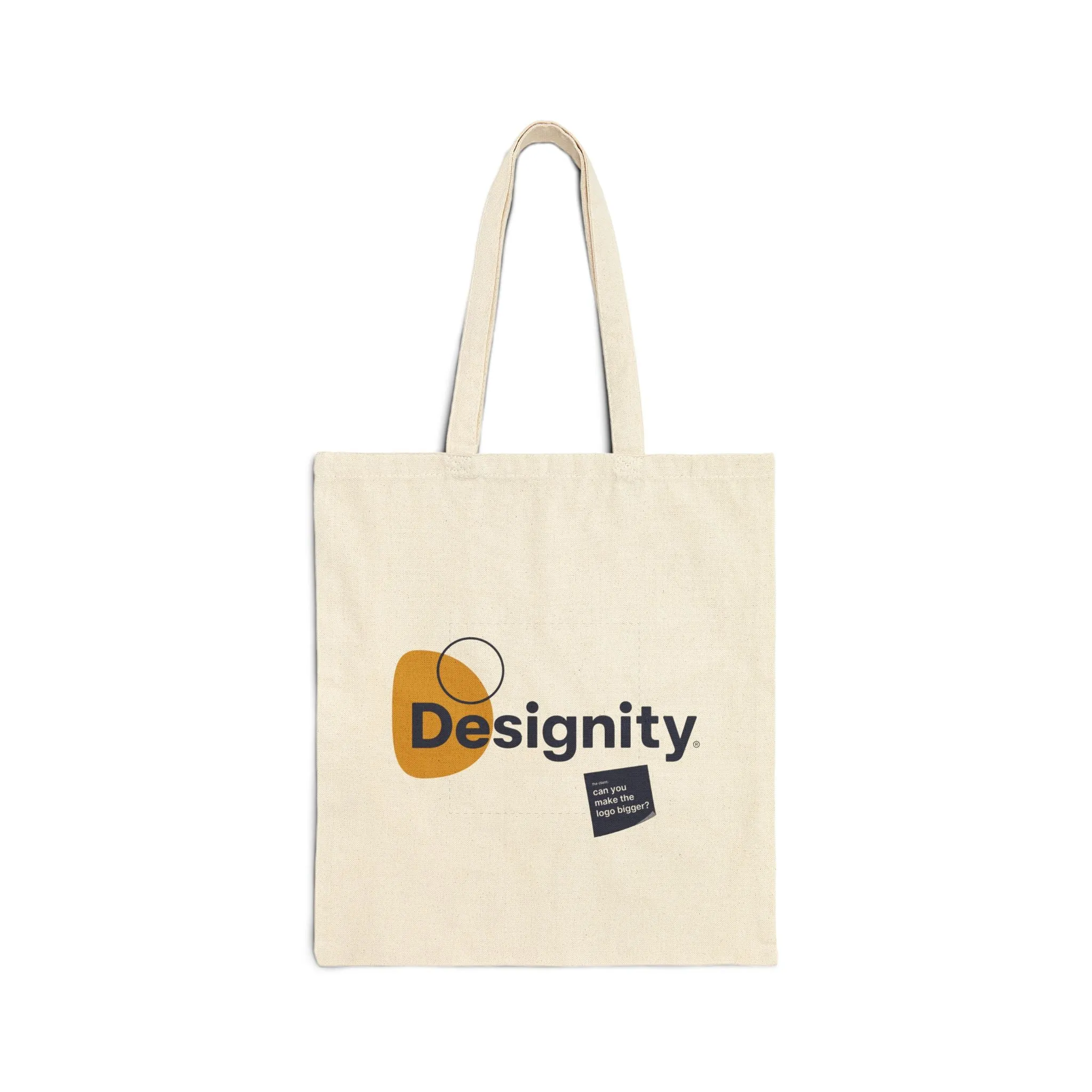 "Can You Make the Logo Bigger" Creative Designer Cotton Canvas Tote Bag