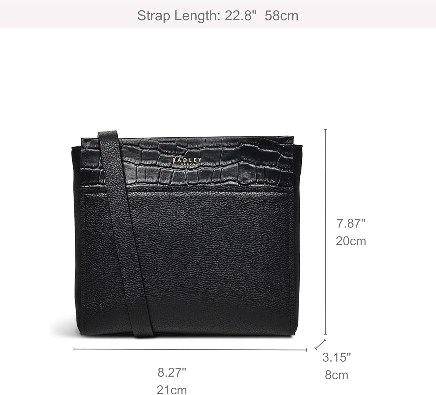 RADLEY London Downtown Women’s Small Leather Ziptop Crossbody Bag