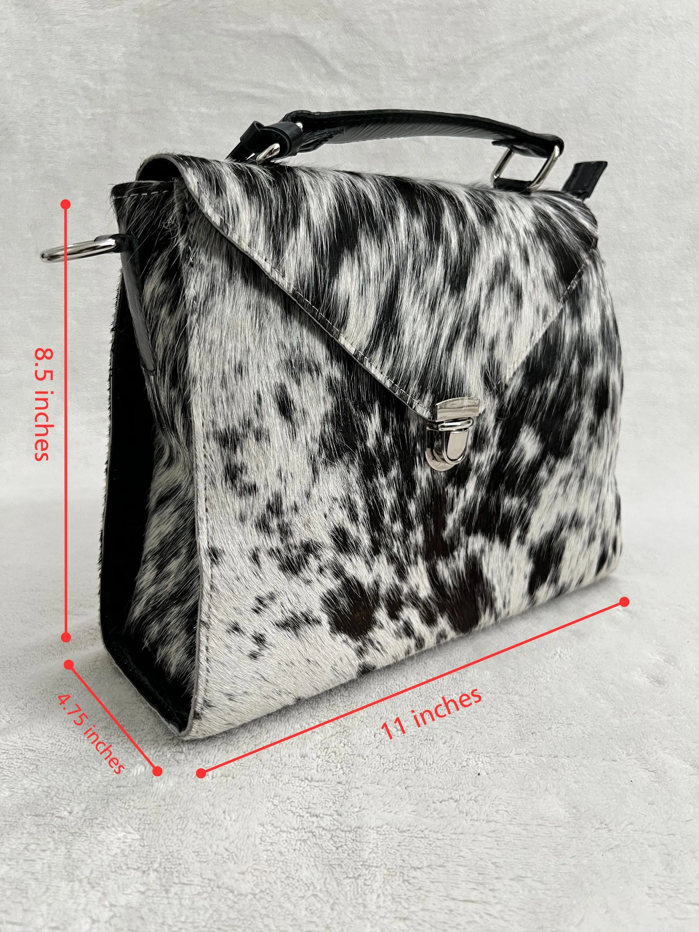 Real Cowhide and Leather Handbag- Premium Handbag, CrossbodyShoulder Bag, Everyday Purse, Gift for Her, Mother's Day Gift, Bridesmaid Gift